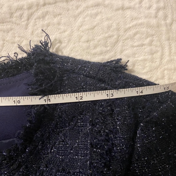Tory Burch Emma Navy Tweed Three Quarter Sleeve Jacket 12 - Picture 12 of 15